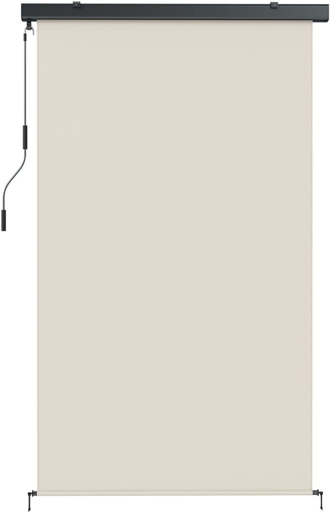 Outsunny Terrasrolgordijnen - Polyester - 160 x 250 cm - Crème