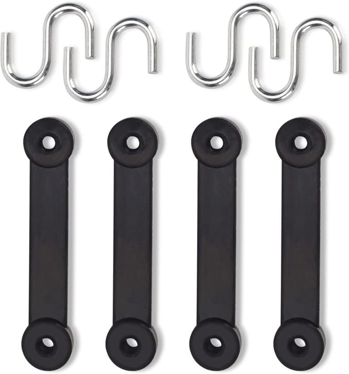 Elastische Spanbanden - Bungee Koorden - Bagage Bevestigen - Met J-Haak - Lengte 7.6cm - Zwart