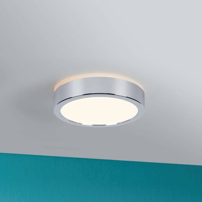 LED-paneel Aviar IP44 rond 220 mm 13W 950lm 3000K Chroom dimbaar