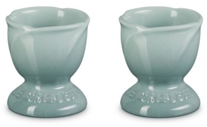 Le Creuset Jardin Eierdopjes 2-Delig in Aardewerk Sea Salt