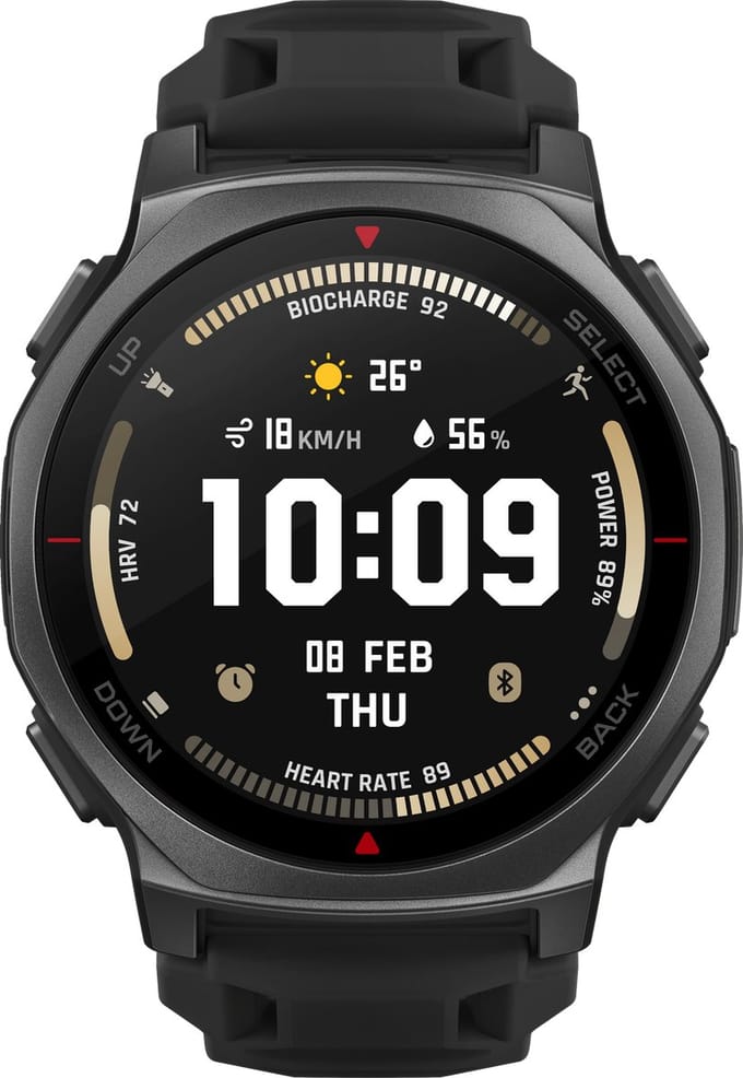 Amazfit T-rex 3 Pro 3,35 cm (1.32") AMOLED 44 mm Digitaal 466 x 466 Pixels Touchscreen Zwart Wifi GPS