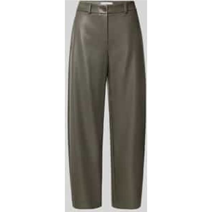Regular fit kunstleren broek met riemlussen model 'PHIBI'