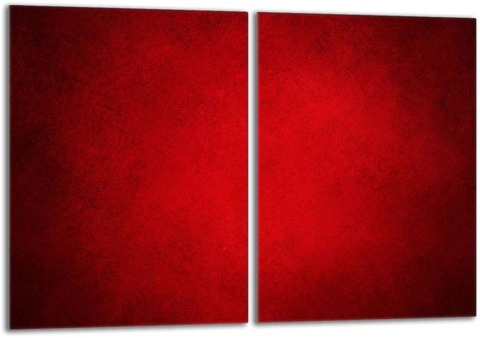 TMK ArtDeko - Glazen Beschermplaat - Rood - 2x40x52 cm