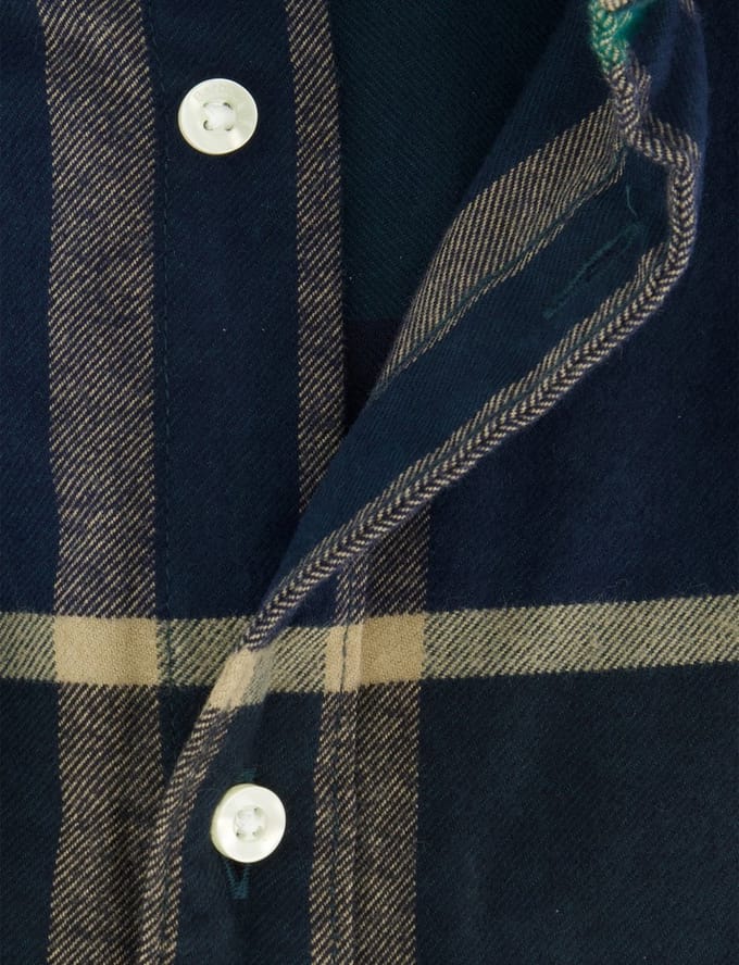 Katoenen overhemd barbour groen geprint slim fit