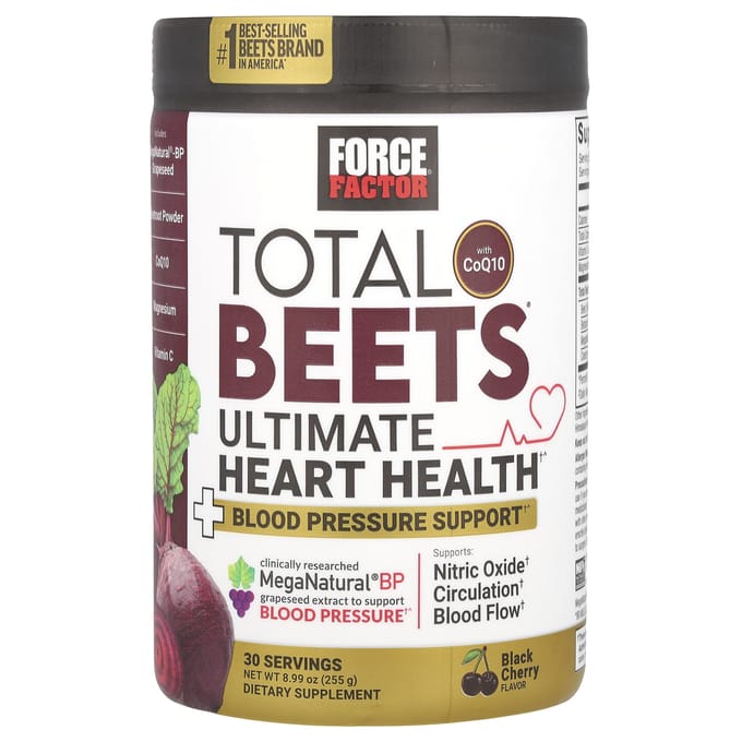 Force Factor, met Total Bees® CoQ10, Ultieme Hartgezondheid, Zwarte Kers Smaak, 8,99 oz (255 gr)