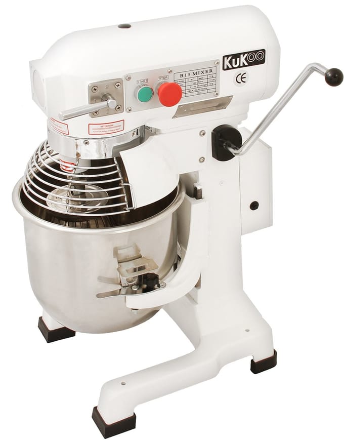 Spiraalmixer - rvs - 15 l - inclusief deegschraper