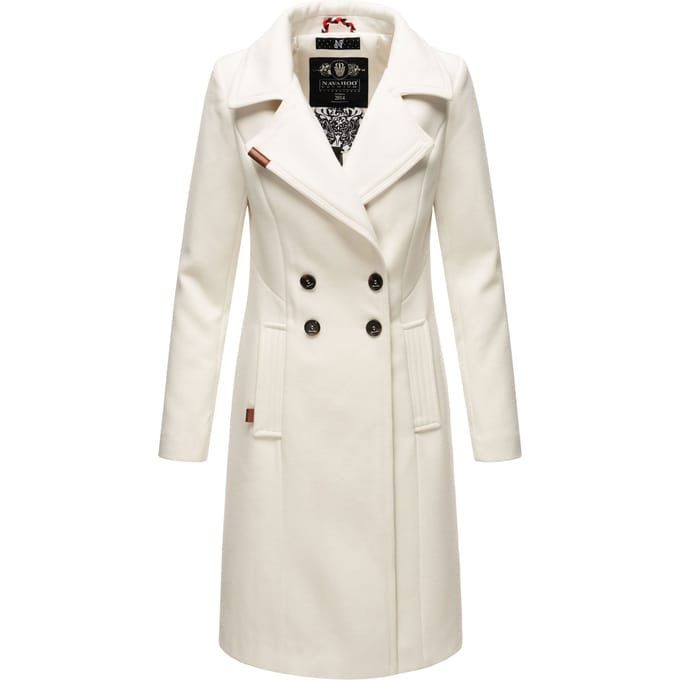 Navahoo Dames Trenchcoat Wooly – Premium Wintermantel met Elegante Pasvorm