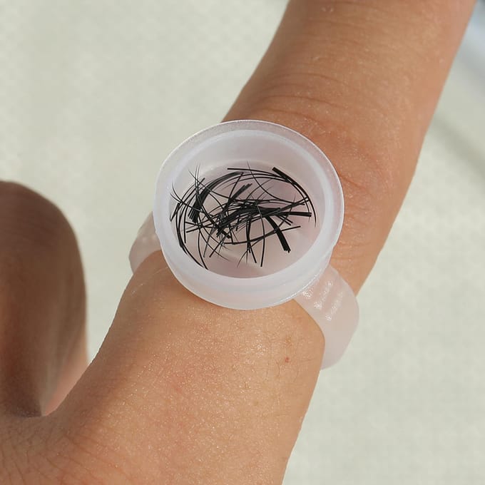 Wegwerp Wenkbrauw Tattoo Inkt Ringen Pigmenten Houder Container Cup Groot Formaat (500 stuks) gray