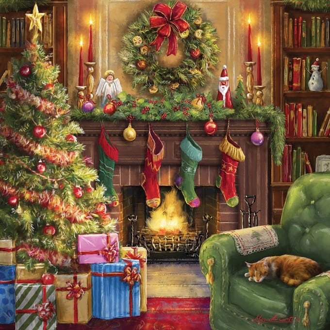 Bluebird Puzzle kerstpuzzel Cozy Christmas Evening - 1000 stukjes.