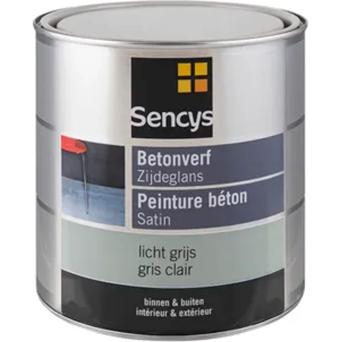 Sencys Betonverf Zijdeglans Licht Grijs 2,5l