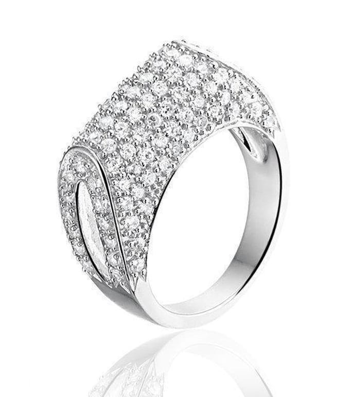 Montebello Ring Tasja - 925 Zilver Gerhodineerd - Maat 56-17.8mm