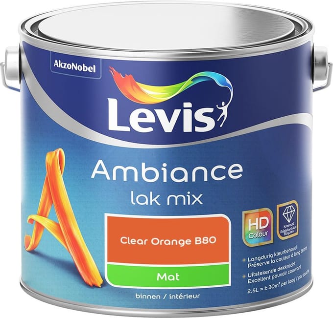 Levis - Ambiance Lak Mat Mix - Clear Orange B80 - Mengverf - 2,5 L