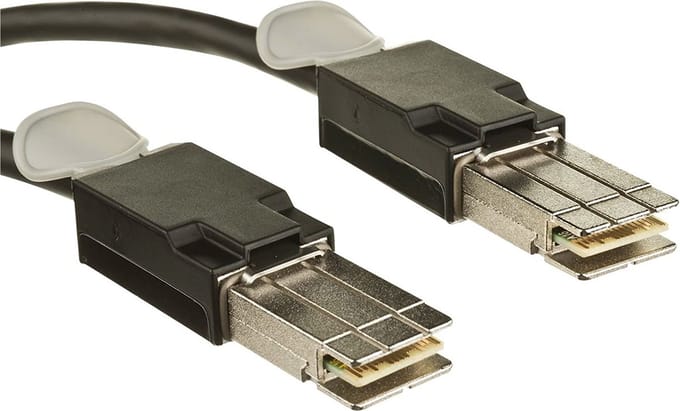 Cisco CAB-STK-E-0.5M-RF InfiniBand en Glasvezelkabel 0,5 m Zwart