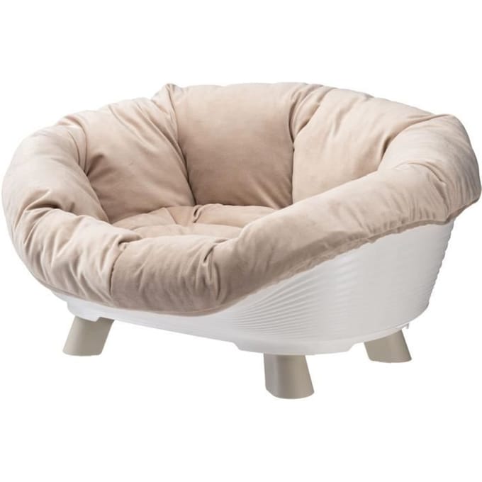 Ferplast – Sofa Throne 4 – Mandbed – Wit – Kussen & perforatie