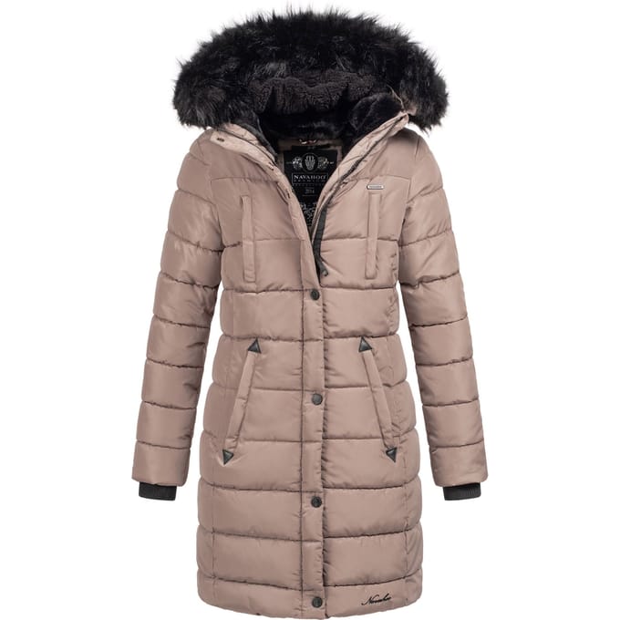 Navahoo dames lange winterjas Lotusblüte Princess – Warm & Elegant