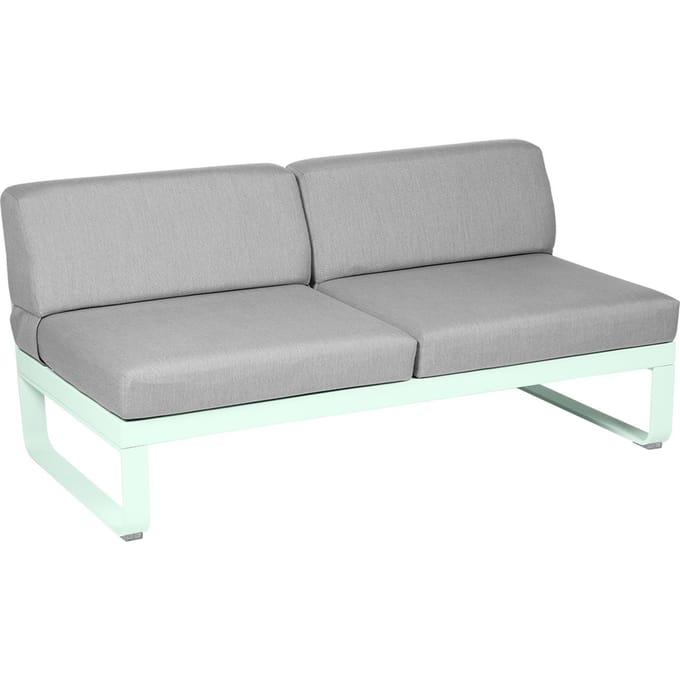 Fermob BELLEVIE 2-zits middenmodule - A7 gletsjermunt - 79 Flanelgrijs