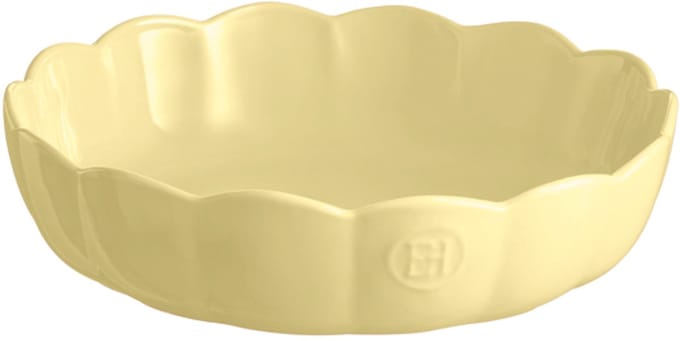 Emile Henry Madeleine Schaal rond gegolfd - Ø270mm - H 65mm - Vanille