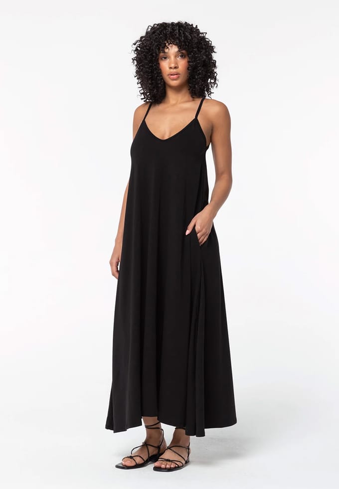 Chloe Long Dress ZWART