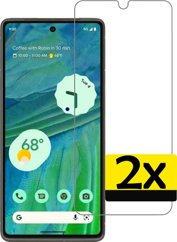 Screenprotector - Geschikt voor Google Pixel 7A - 2 Stuks - Extra Sterk - Beschermglas - Gehard Glas - Tempered Glass - Screen Protector