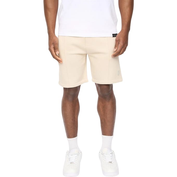 Crosshatch Heren Bardon Casual Shorts (Licht Steen)
