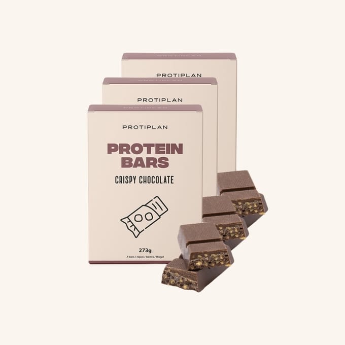 Protiplan - Crispy Chocolate Protein Bar - Eiwitrijk - Suikerarm - 7 Eiwtrepen