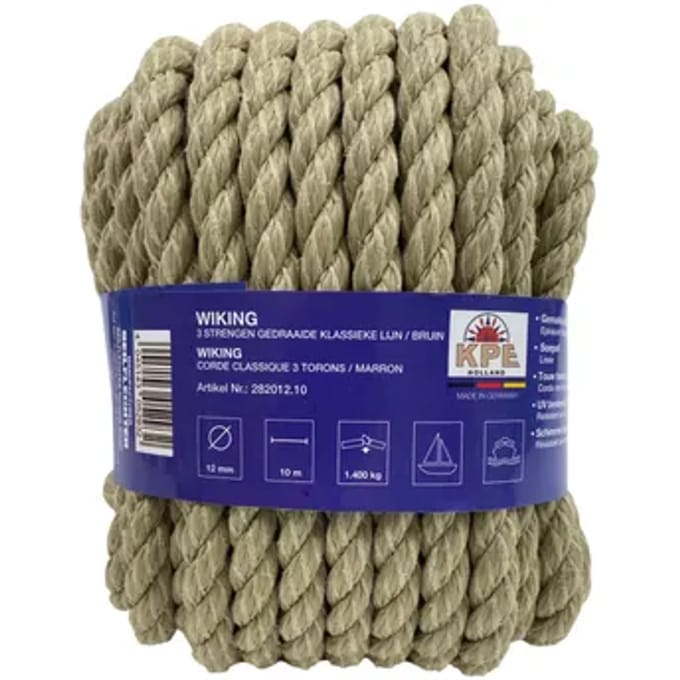 Seilflechter Gedraaide Touw – Wiking Klassiek Bruin – 12 Mm X 10 M