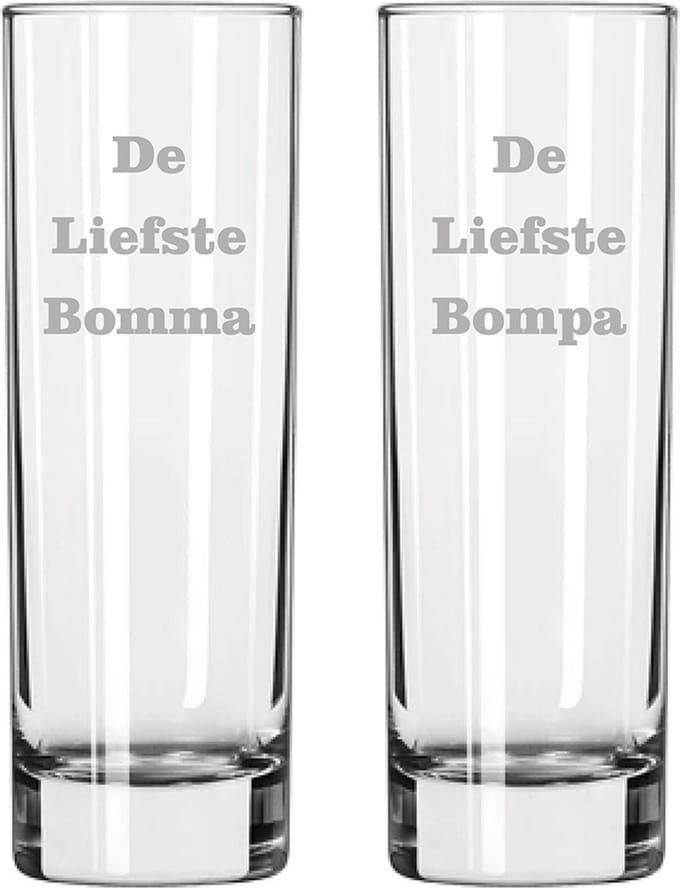 Longdrinkglas gegraveerd - 22cl - De Liefste Bomma-De Liefste Bompa