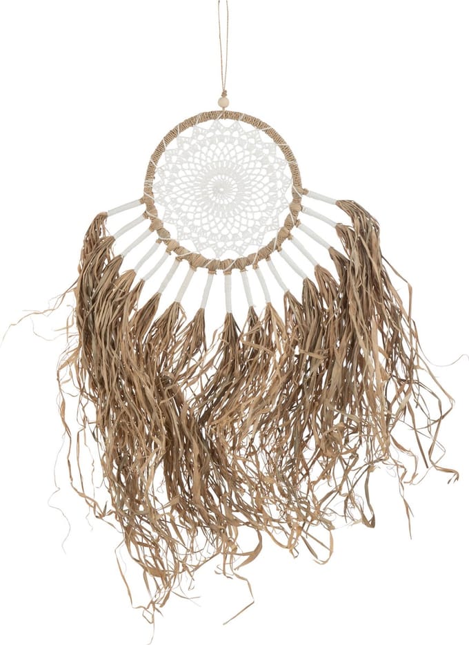 J-Line droomvanger Fringes - raffia - natural