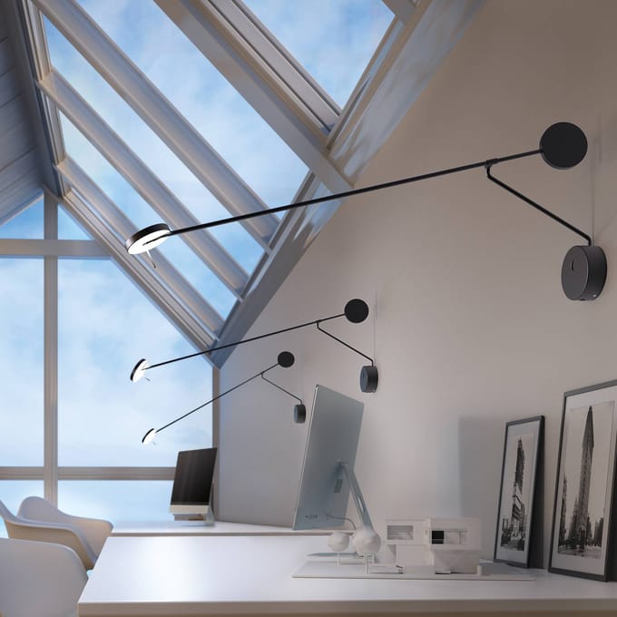 LEDS-C4 Invisible wandlamp 2.700K met dwarsarm