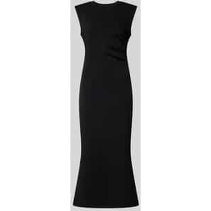 Midi-jurk met ronde hals model 'PINA'