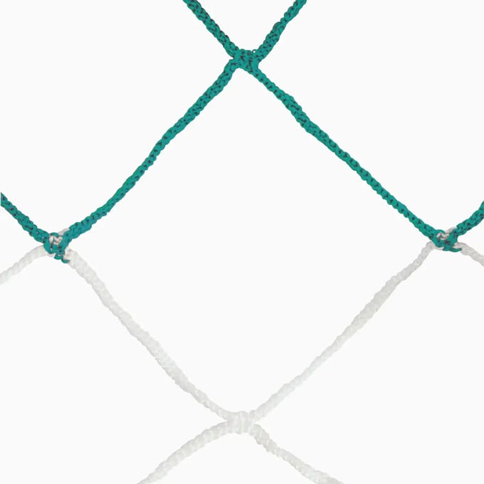 Duo-kleur 11-a-side voetbalnetten PP geweven 4mm enkel mesh 120 honingraat Sporti