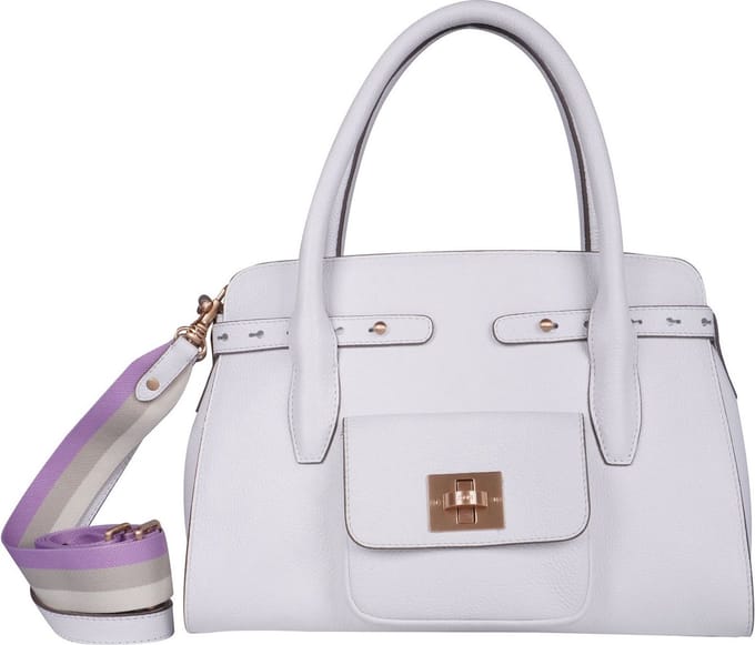 JOOP! Leren Handtas Schoudertas Carino Giulia Handbag White Wit