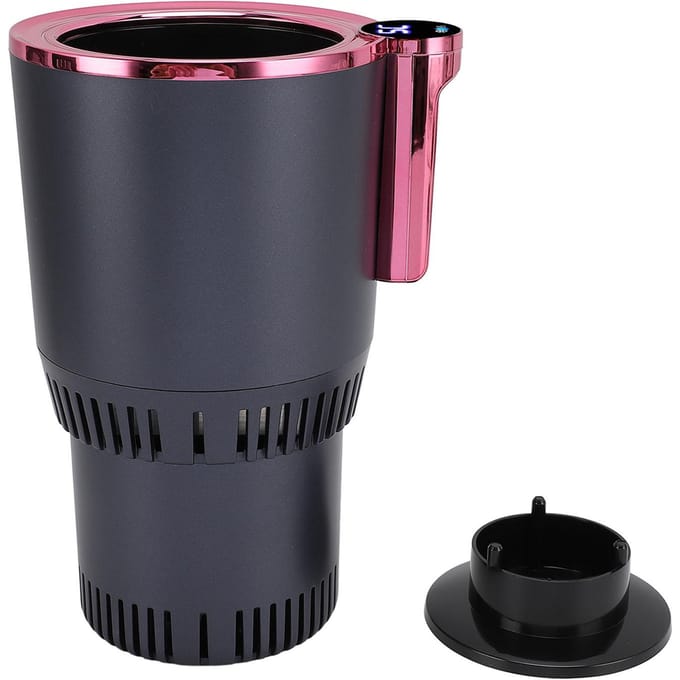 2-in-1 Slimme Auto Bekerhouder Warmer Koeler Auto Auto Koeling Verwarming Beker Mokhouder Houd Drank Drank Koel L paars