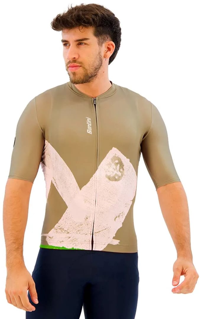 Santini Note Korte Mouw Wielertrui Groen L Man