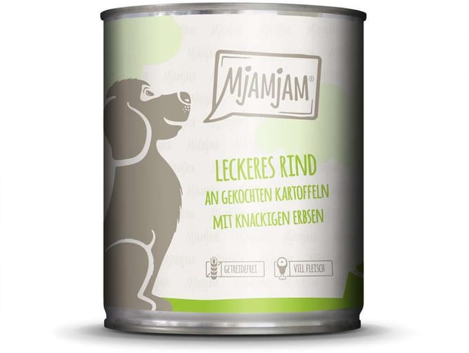 MjAMjAM Dog - Heerlijke maaltijden blik 6x800g - Rundvlees & aardappelen