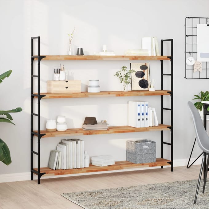 vidaXL - Wandschap - zwevend - olieafwerking - 140x20x4 - cm - massief - acaciahout