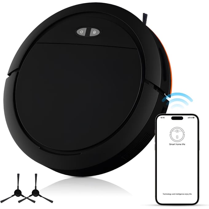 Robotstofzuiger en dweilcombinatie Max 4000Pa Zuig WiFi App-bediening Robotstofzuiger met stem US Plug