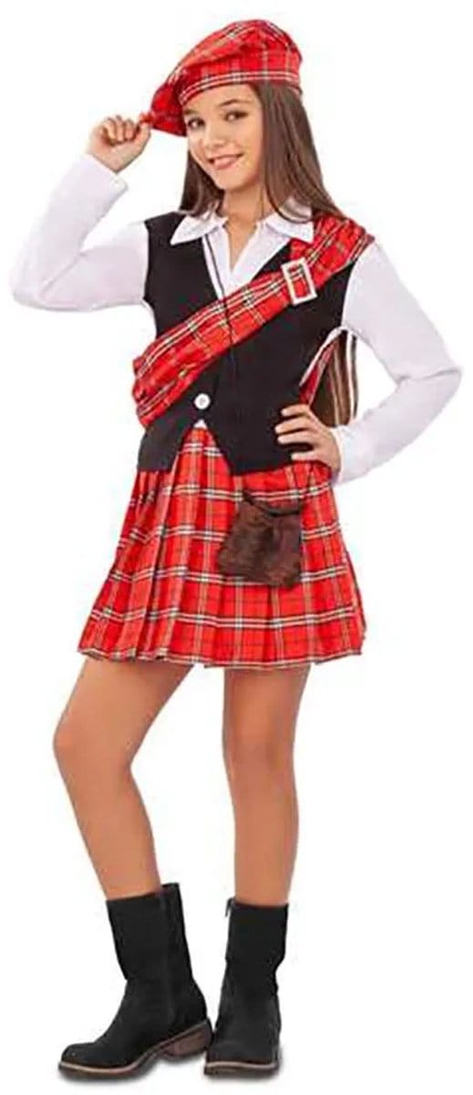 Schotse Highlander Kostuum Meisje - 7-9 Jaar