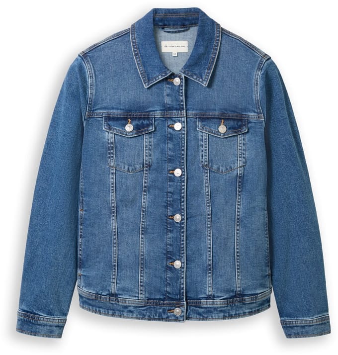 Tom Tailor - Plus Size - Spijkerjasje met biologisch katoen - Maat 48 - Blue Denim