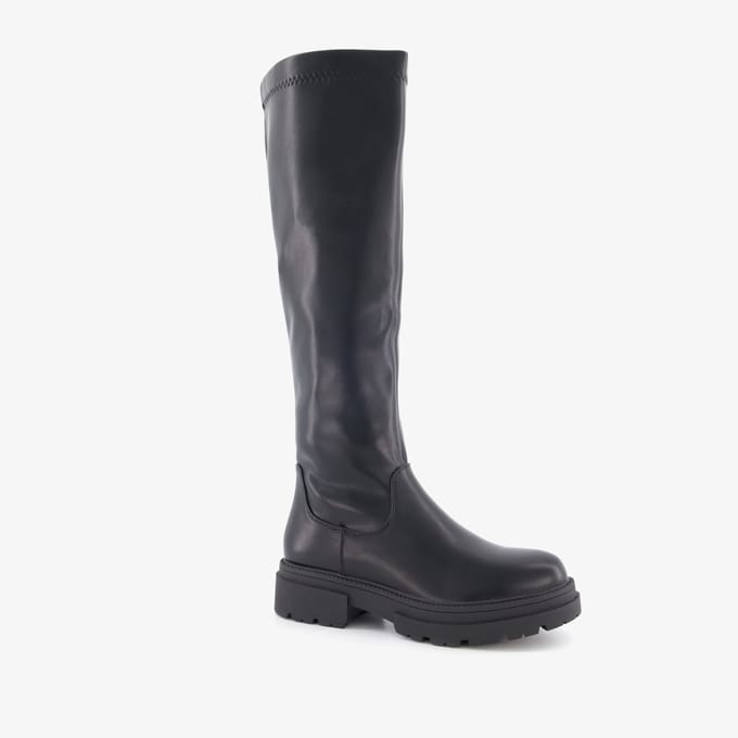 Blue Box hoge dames boots zwart - Maat 38