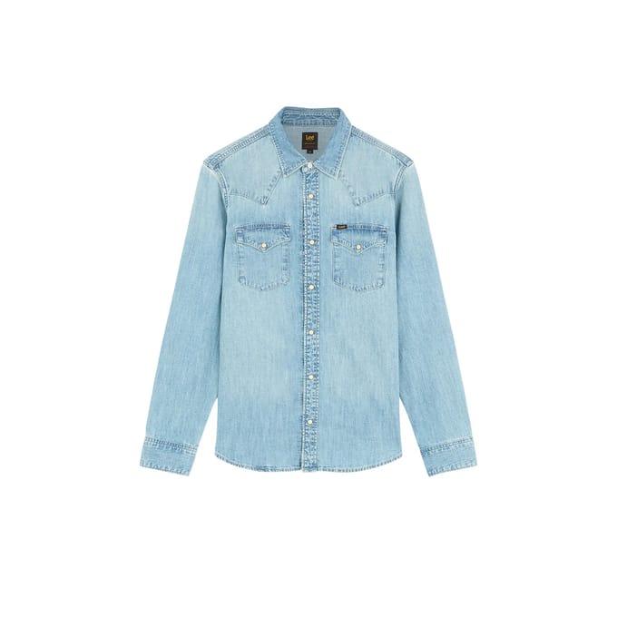 Lee Western Denim Regular Fit Overhemd Met Lange Mouwen Blauw M Man