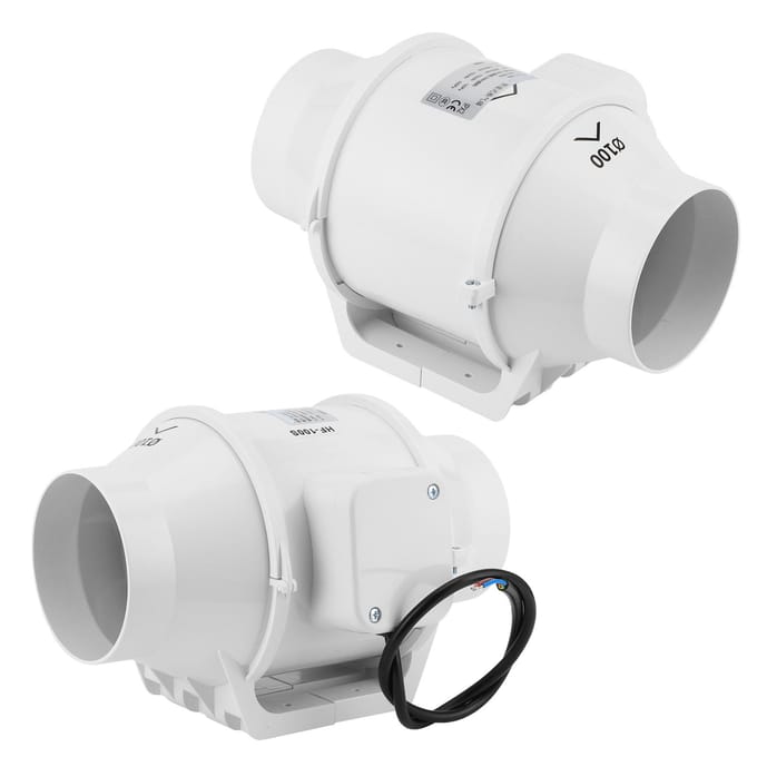 220V 4in Ventilator Geruisloze Wandgemonteerde Afzuigventilator met Groot Luchtvolume voor Keukengebruik gray