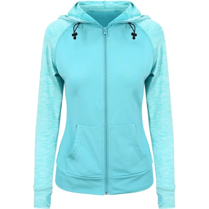 Contrasterende dames sweatshirt met rits Just Cool Zoodie
