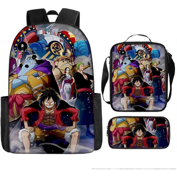 One Piece One Piece Schooltas Luffinica Zeekoning Student Schooltas Rugzak Set Three piece set