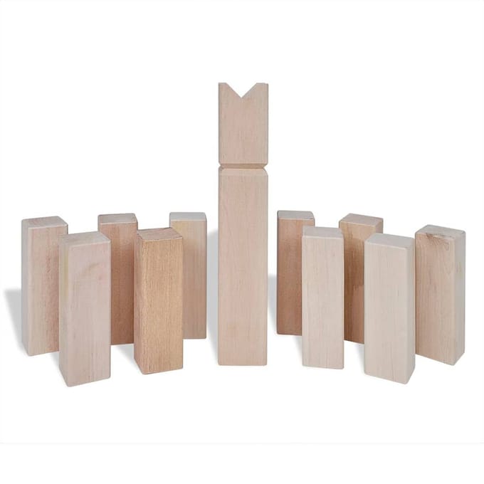 vidaXL Houten Kubb spel set
