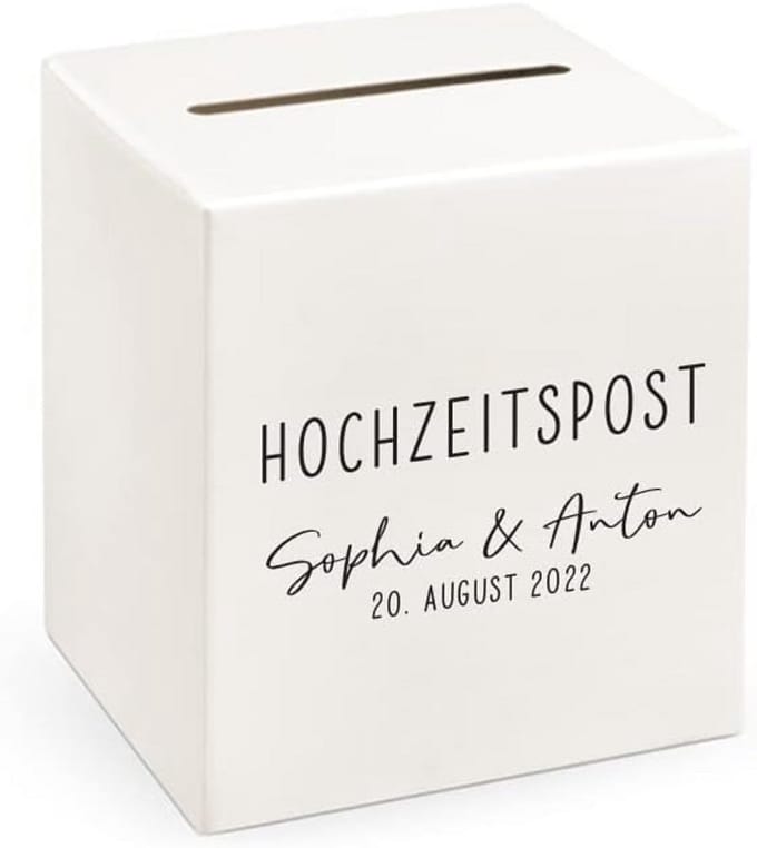 Elegante envelopbox voor geldgeschenken en wenskaarten - Personaliseerbaar voor bruiloften