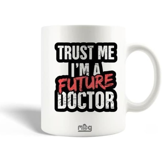Mug en Céramique - MANIACASE - Trust Me I'm a Future Doctor M.D - 30cl - Compatible lave-vaisselle - Blanc