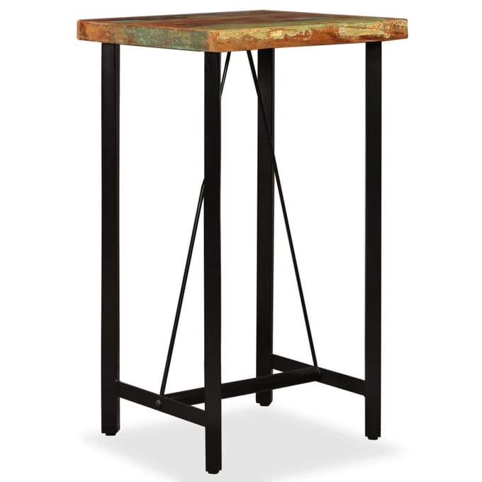 vidaXL - Bartafel - 60x60x107 - cm - massief - gerecycled - hout