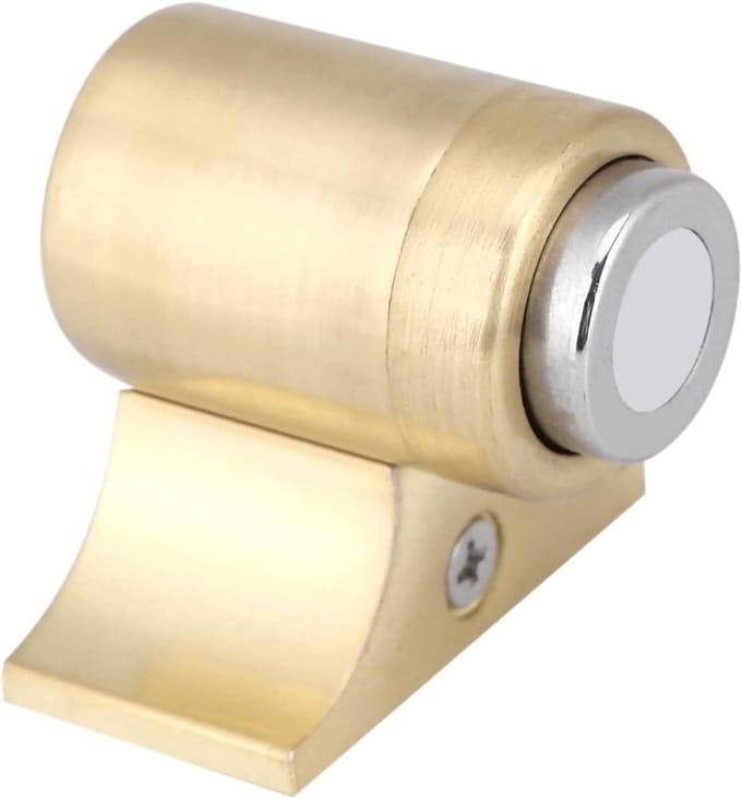 Magnetische Deurstopper - Deurhouder - Deur op zijn plaats - Verstelbare montage - 48 x 39 mm - Messing kleur