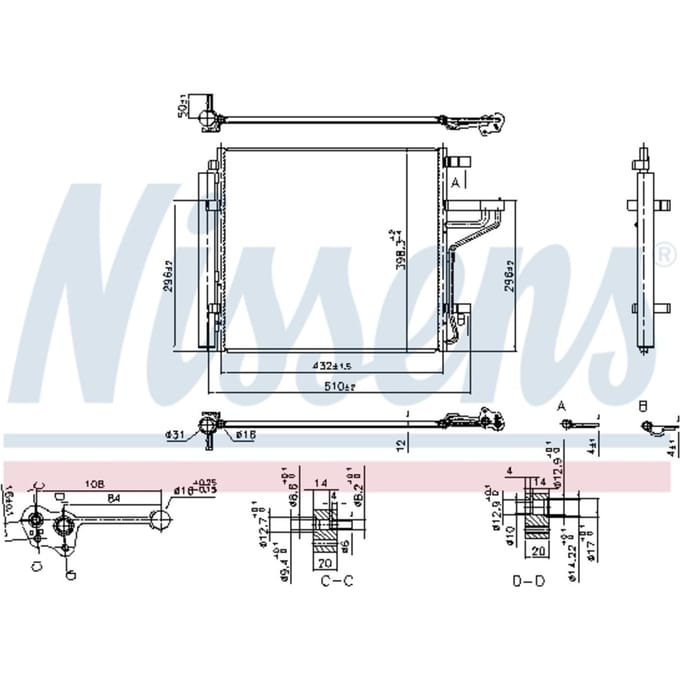 Condensator, airconditioning NISSENS 941186